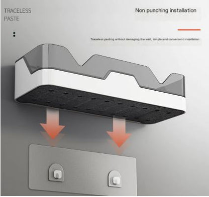 Bathroom Wall-Mounted Storage Rack with Suction Cups