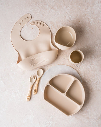 Personalized Silicone Feeding Set (Bibs set 6 pieces)